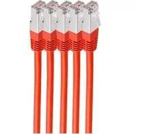 Shiverpeaks tinklo kabelis Cat.6, S/FTP, LSZH, raudona, 0,5 m, 5 vnt. (BS75711-H0.5R-SET5)