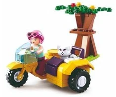 Sluban Girls Dream Holidays M38-B0600C motociklas su šonine priekaba