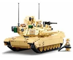 Sluban M1A2 SEP V2 Abrams kovinio tanko konstruktorius – 781 detalių, 29 cm, 6+
