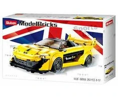 Konstruktorius Sluban Super car Geltona M38-B0956, plastikas