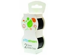 SodaStream plastikinių buteliukų dangteliai - 2 vnt, Juoda spalva