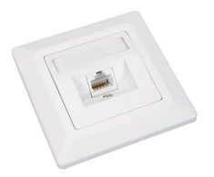 Solarix 1 x RJ45 baltas pleistras (SX9-1-5E-UTP- WH)