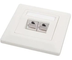 Solarix Socket CAT5E STP 2 x RJ45 įleidžiamas baltas SX9-2-5E-STP-WH