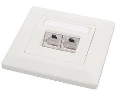 Solarix lizdas CAT6 STP 2 x RJ45 paviršiaus baltumas SX9-2-6-STP- WH