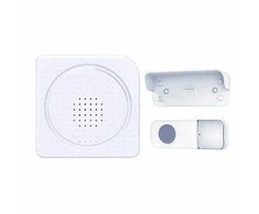 Solight Wireless durų skambutis, maitinamas baterijomis, 200m, baltas, mokymosi kodas