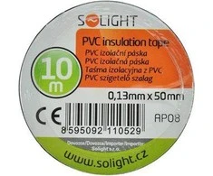 Solight AP08 izoliacinė juosta 50mm x 0,13mm x 10m juoda