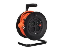 Solight būgno ilgintuvas, 4 lizdai, 15m, oranžinis laidas, 3x 1,5mm2