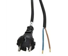 Solight flekso kabelis, 2x 1,5mm2, guminis, juodas, 2,5m