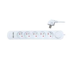 Solight ilgintuvas 5 lizdai baltos spalvos