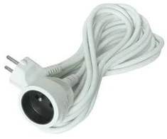 Solight prailginimo laidas - jungtis, 1 lizdas, 10m, 3 x 1,5mm2, baltas
