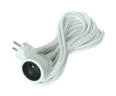 Solight prailginimo laidas - jungtis, 1 lizdas, 5m, 3 x 1mm2, baltas