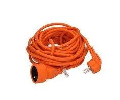 Solight prailginimo laidas - jungtis, 1 lizdas, 10m, 3 x 1mm2, oranžinis