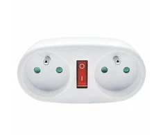 Solight jungiamoji dėžutė 2 x 10A balta