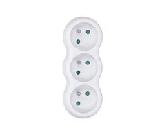 Solight hub, 3 x 10A, baltas