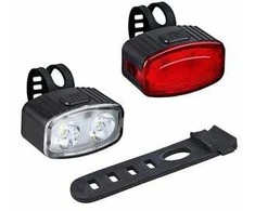„Solight“ įkraunamų dviračio žibintų rinkinys, 160 lm priekinis, raudonas galinis, ličio jonų, USB