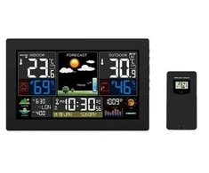 Solight TE81XL orų stotis, spalvotas LCD ekranas, juodas