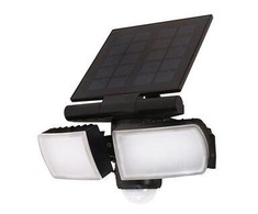 Pakabinamas šviestuvas Solight LED saulės šviestuvas su jutikliu, 8W, 600lm, Li-on, juodas