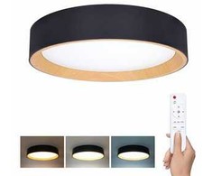 „Solight“ LED šviestuvas su nuotolinio valdymo pultu „Larios Juodas“, 48 W, 3360 lm, 39 cm, keičiantis spalvą, reguliuojamas ryškumas