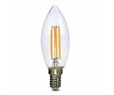 Solight LED lemputė retro, žvakė 4W, E14, 3000K, 360°, 440lm