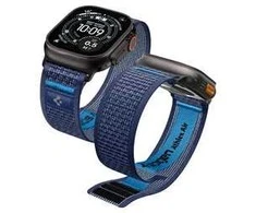 Spigen Athlex Air 2 aktyvus dirželis, tamsiai mėlynas - Apple Watch 49mm/46mm/45mm/44mm