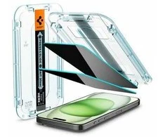 Apsauginis stiklas telefonui Apple iPhone 15 Plus / 16 Plus Spigen Glas.tr „EZ Fit” Privacy