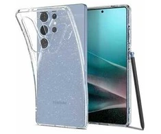 Dėklas Spigen skystųjų kristalų „Samsung Galaxy S25 Ultra“ – skaidrūs blizgučiai