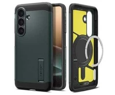 Spigen Tough Armor Mag MagSafe dėklas skirtas Samsung Galaxy S26 – žalios spalvos