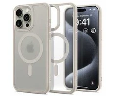 Spigen Ultra Hybrid (MagFit) dėklas skirtas Apple iPhone 15 Pro, spalva - Frost Natural Titanium