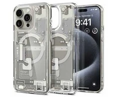 Spigen Ultra Hybrid Zero One (MagFit) dėklas skirtas Apple iPhone 15 Pro, spalva - Zero One Natural Titanium