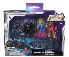 Spin Master DC Comics Rinkinys Figurek Metal Force Batman Superman Brainiac The Flash + metalowe karty