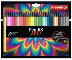 Stabilo Flomasteriai PEN 68 ARTY 24sp.+6neon