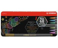 Stabilo Pen 68 Arty metaliniai flomasteriai, 8 vnt.