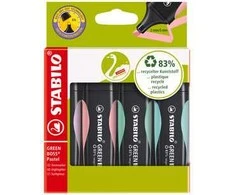 STABILO žymekliai „Žalias Boss Pastel“, 4 spalvų rinkinys, 2-5 mm