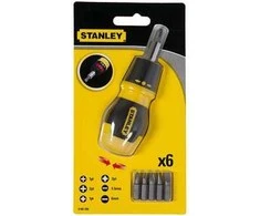 STANLEY WKRĘTAK MULTIBIT Z/G KRÓTKI + 7KOŃCÓWEK