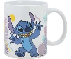 STOR „Disney Stitch“ – keraminis puodelis iš Havajų gėlių kolekcijos, 325 ml