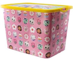 Stor Plastový úložný box Gabby's Dollhouse - víko na zacvaknutí, 23 l, 02456