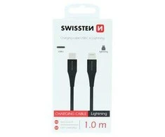 Swissten USB-C - Lightning 1.0m juoda