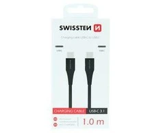 Swissten USB-C - USB-C 1.0m juoda