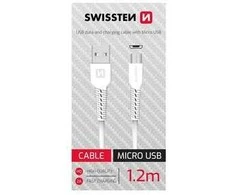 Swissten duomenų kabelis USB / Micro USB 1,2 m