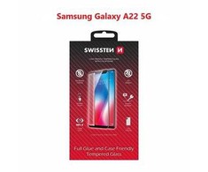 Swissten Full Face grūdintas stiklas Samsung Galaxy A22 5G Juodas