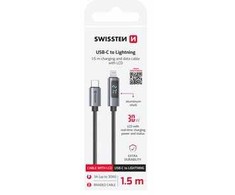 „Swissten LCD“ USB-C–Lightning laidas