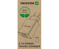 Įkroviklis Swissten smart IC Podróżna 2 2,1 A Baltas (22034000ECO)