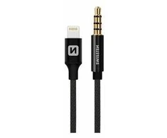 Swissten Kabelis USB Sourcing Lightning - mini Jack 3.5 mm 1.5 m Juodas (73501213)