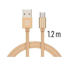 Kabelis USB Swissten USB-A - micro-B 1.2 m Auksinis (71522204)