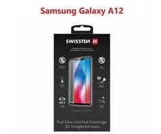 Swissten Ultra Durable Full Face / Full Glue Tempered Glass Premium 9H Screen Protector Samsung Galaxy A12 Juodas