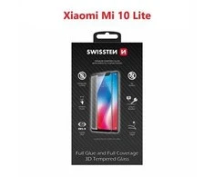 Swissten Ultra Durable Full Face Tempered Glass Premium 9H ekrano apsauga Xiaomi Mi 10 Lite Juodas