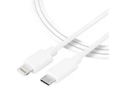 Tactical Smooth Thread kabelis USB-C/Lightning 1m baltos spalvos