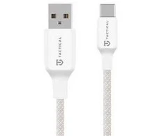 „Tactical Stitch Thread“ laidas USB-A/USB-C 2m baltos spalvos