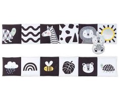 Taf Toys dvipusė kontrastinė knygelė kūdikiui Savannah Juodas &amp; Baltas Book, 0 mėn.+