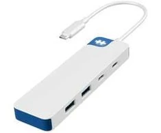 Targus Hyper HyperDrive Flex 4 Port USB-C Combo Hub, Baltas/Mėlyna | HD5200BUGL